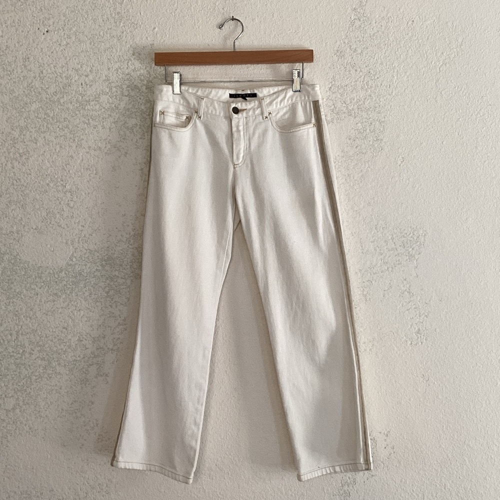 Theory Women's White Straight Leg Cropped Jeans Size 2